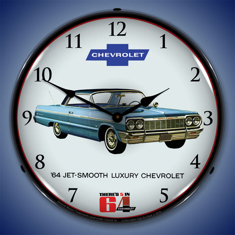 1964 Chevrolet Impala "Jet Smooth Luxury" 14" LED Wall Clock