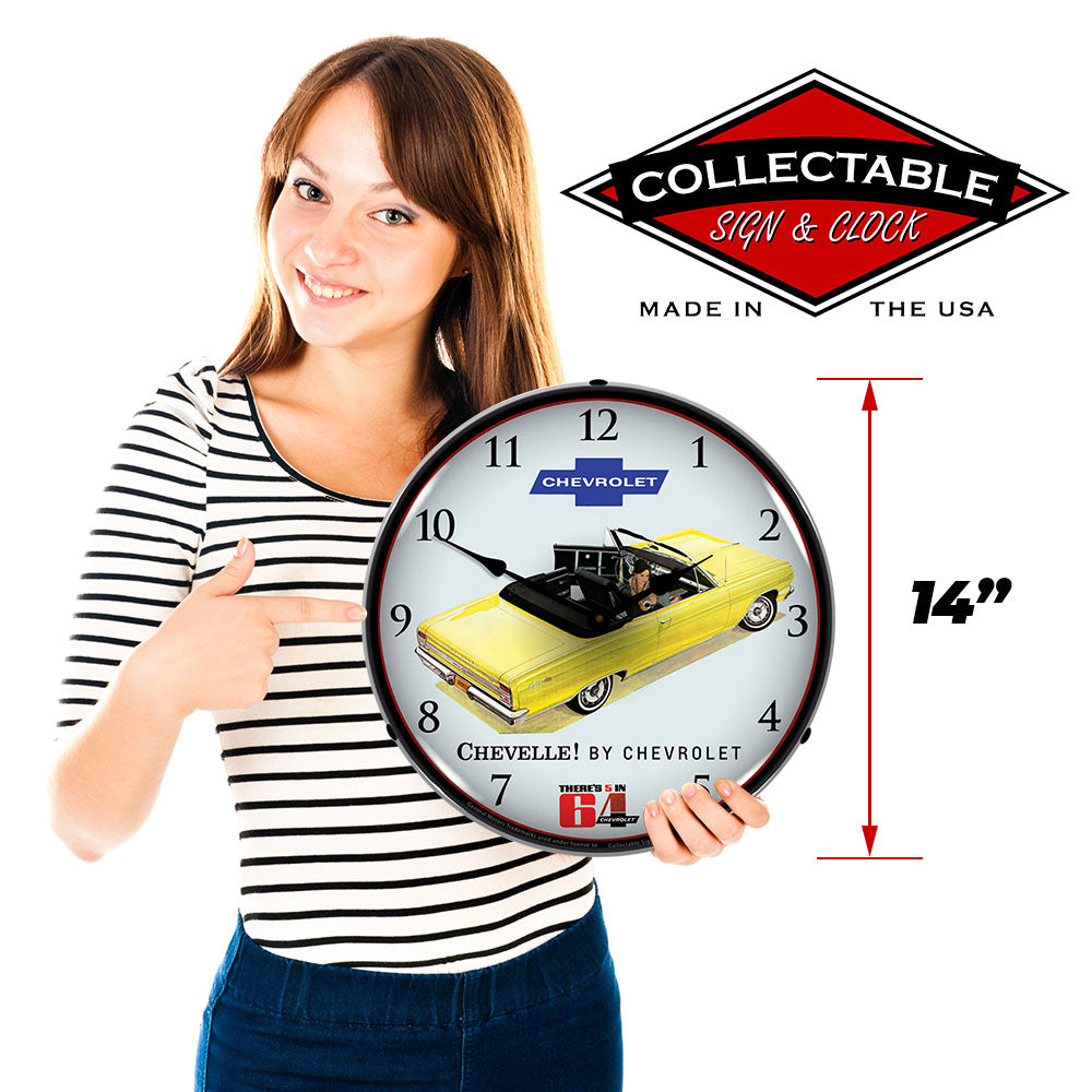 1964 Chevy Chevelle Convertible 14" LED Wall Clock