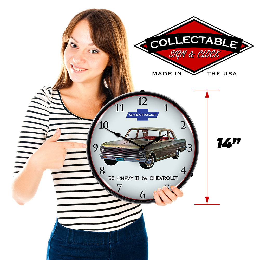 1965 Chevy II Nova by Chevrolet 14" LED Wall Clock