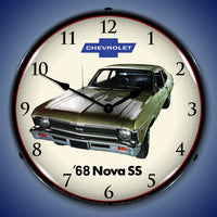 1968 Nova Super Sport by Chevrolet 14" LED Wall Clock