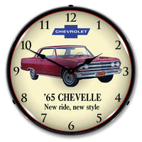 1965 Chevy Chevelle "New Ride, New Style" 14" LED Wall Clock