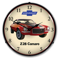 1972 Z28 Camaro by Chevrolet 14" LED Wall Clock