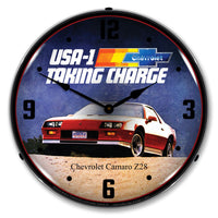 1983 Camaro Z28 USA-1 "Taking Charge" 14" LED Wall Clock