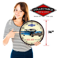 1957 Chevrolet The Bel Air Sport Sedan 14" LED Wall Clock