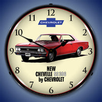 1966 Chevy Chevelle SS 396 14" LED Wall Clock