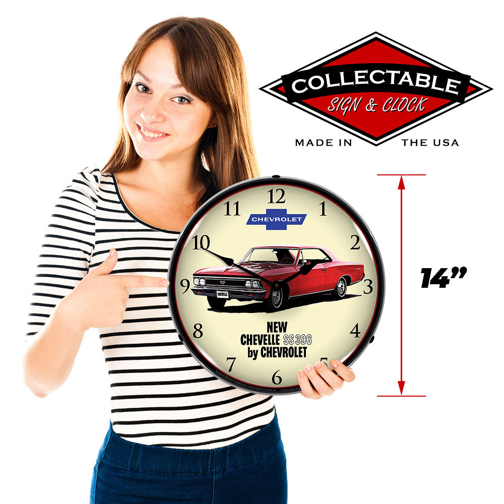 1966 Chevy Chevelle SS 396 14" LED Wall Clock