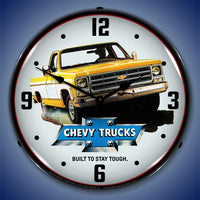 1979 Chevy Trucks "Built to Stay Tough" 14" LED Wall Clock