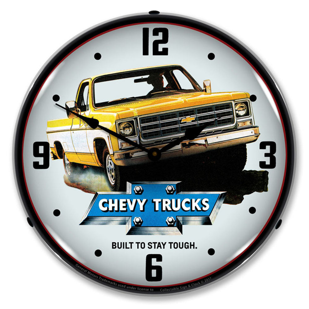 1979 Chevy Trucks "Built to Stay Tough" 14" LED Wall Clock