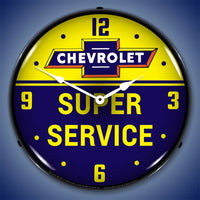 Chevrolet Bowtie Super Service 14" LED Wall Clock