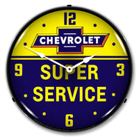 Chevrolet Bowtie Super Service 14" LED Wall Clock
