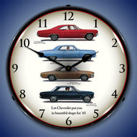 1965 Chevrolet Lineup 14" LED Wall Clock