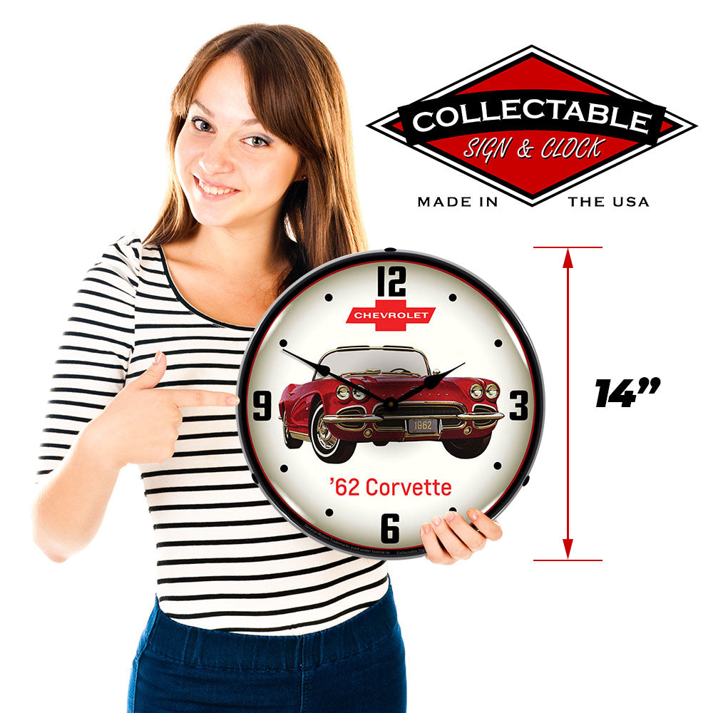 1962 Corvette by Chevrolet 14" LED Wall Clock