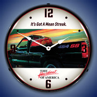 Chevrolet 454 SS Truck "It's Got a Mean Streak" 14" LED Wall Clock