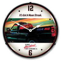 Chevrolet 454 SS Truck "It's Got a Mean Streak" 14" LED Wall Clock