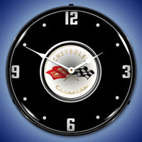Corvette C1 Black Tie 14" LED Wall Clock