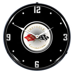 Corvette C1 Black Tie 14" LED Wall Clock