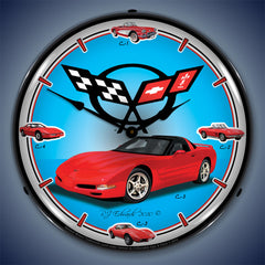 Corvette History 14" LED Wall Clock
