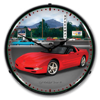 Corvette C5 Speedway 14" LED Wall Clock