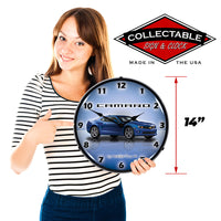 Camaro G5 Imperial Blue 14" LED Wall Clock