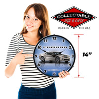 Camaro G5 Silver Ice 14" LED Wall Clock