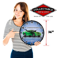 Camaro G5 Synergy Green 14" LED Wall Clock