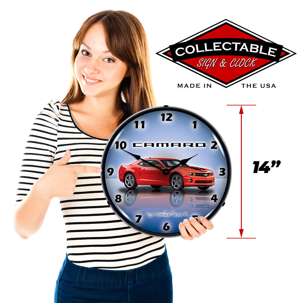 Camaro G5 Victory Red 14" LED Wall Clock