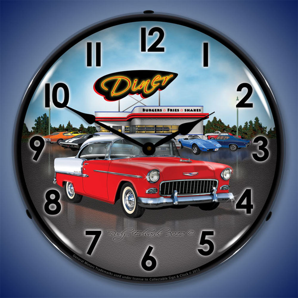 1955 Bel Air Diner 14" LED Wall Clock