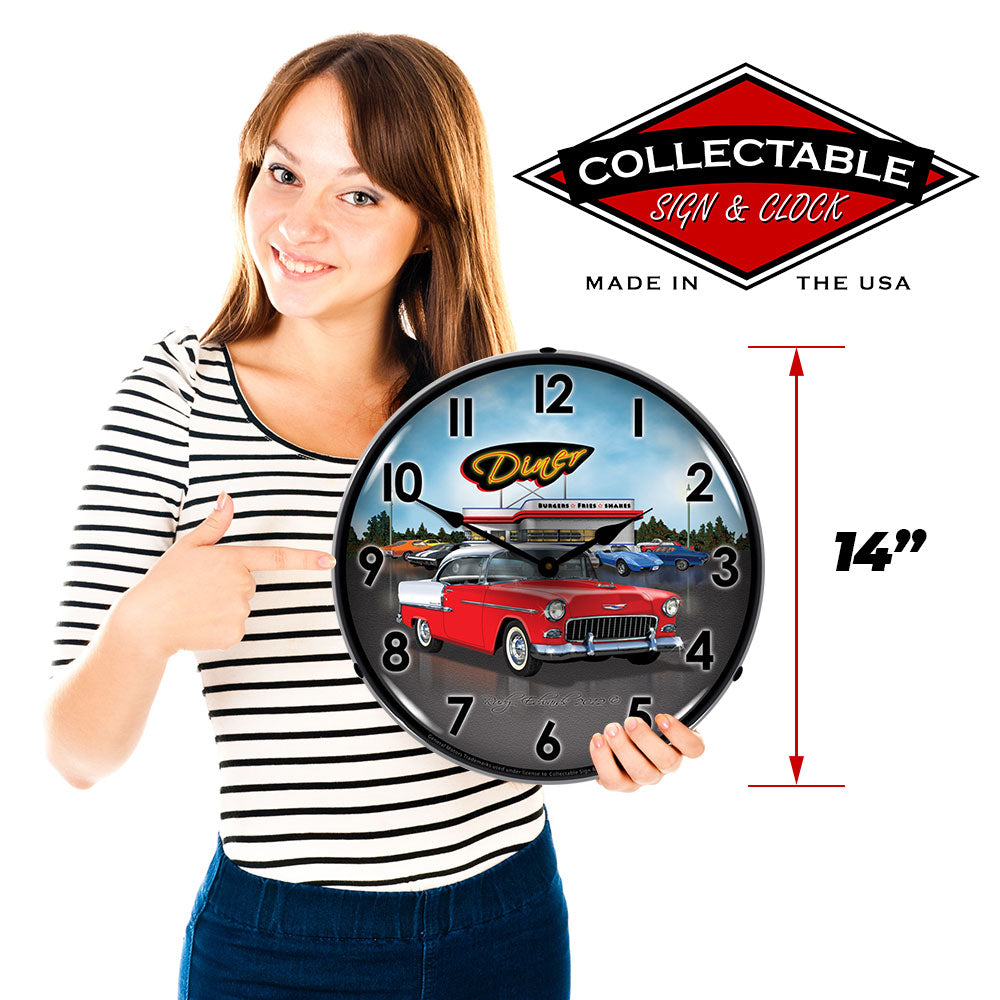 1955 Bel Air Diner 14" LED Wall Clock