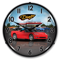 C6 Corvette Convertible Diner 14" LED Wall Clock