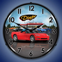 C6 Corvette Convertible Diner 14" LED Wall Clock