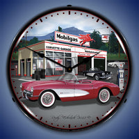 1957 Corvette Garage 14" LED Wall Clock