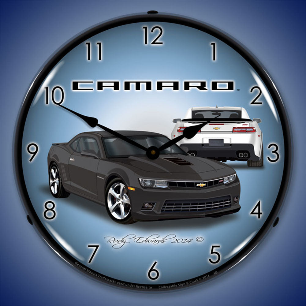 2014 Camaro SS Ashen Grey 14" LED Wall Clock