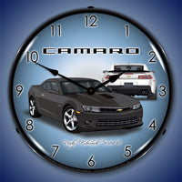 2014 Camaro SS Ashen Grey 14" LED Wall Clock
