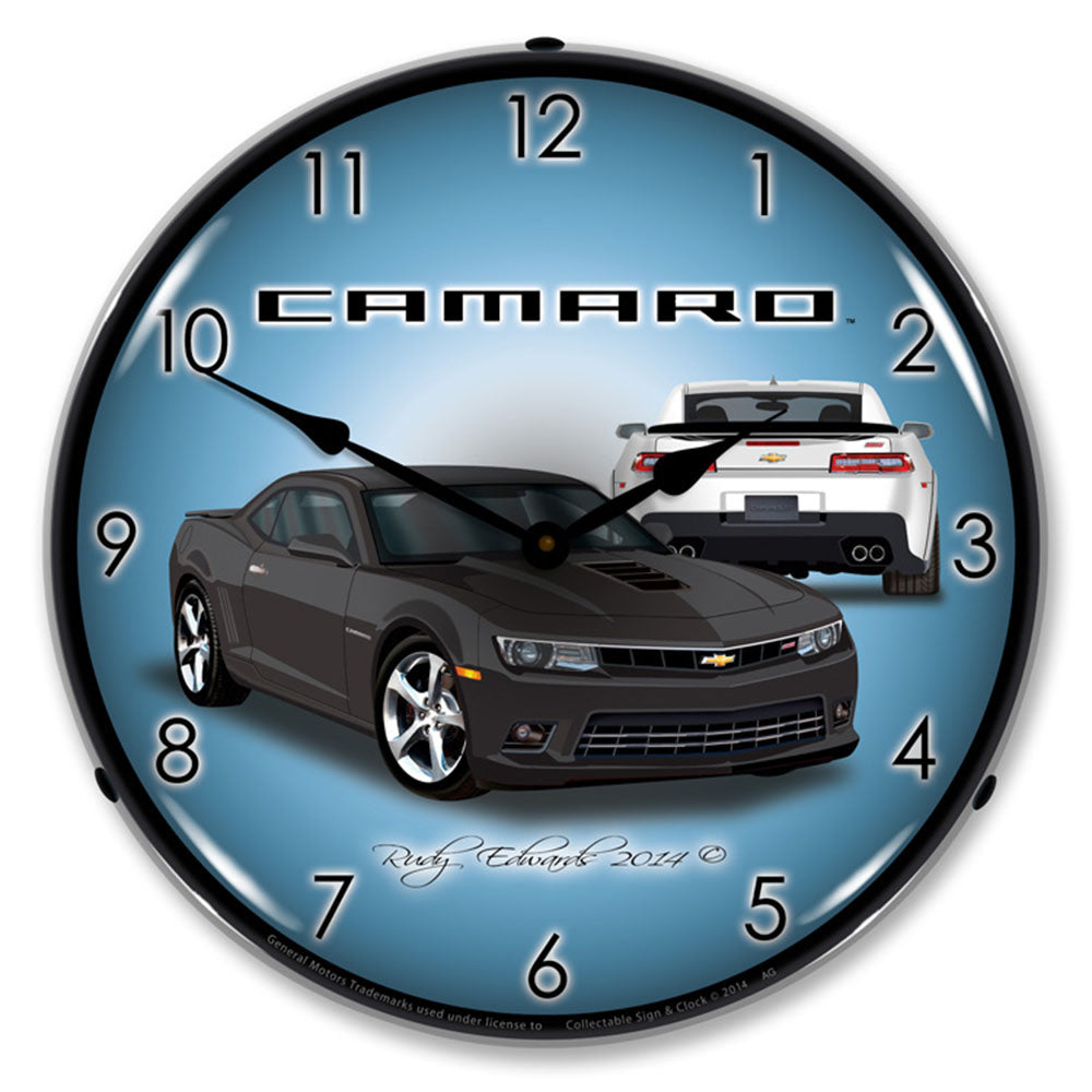 2014 Camaro SS Ashen Grey 14" LED Wall Clock