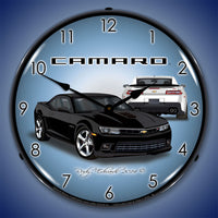 2014 Camaro SS Black 14" LED Wall Clock