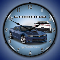 2014 Camaro SS Blue Ray 14" LED Wall Clock