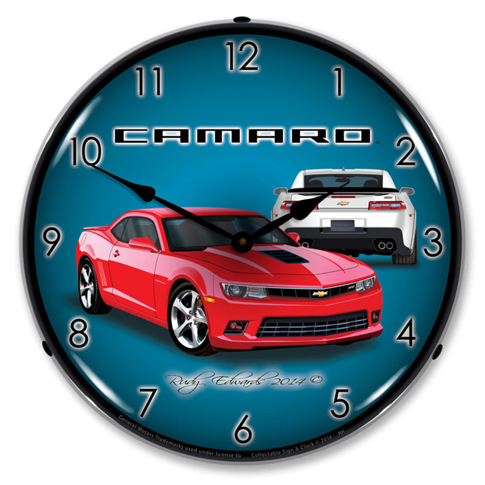 2014 Camaro SS Red Hot 14" LED Wall Clock