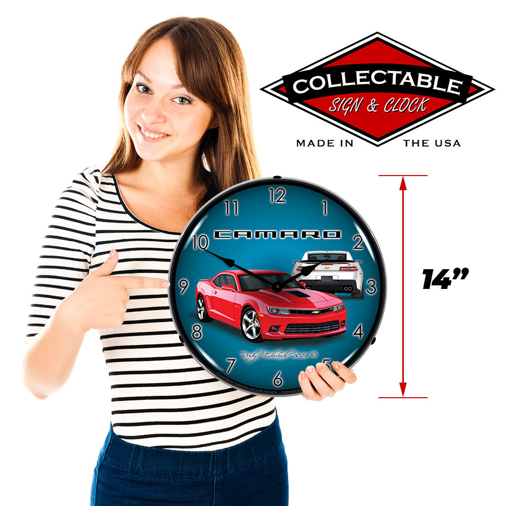 2014 Camaro SS Red Hot 14" LED Wall Clock