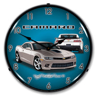 2014 Camaro SS Silver Ice 14" LED Wall Clock