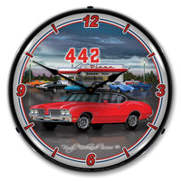 1970 442 Oldsmobile 14" LED Wall Clock