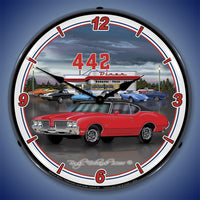 1970 442 Oldsmobile 14" LED Wall Clock