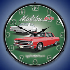 1965 Chevy Malibu SS 14" LED Wall Clock