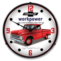 Chevrolet Workpower "The Long Strong Line for '65" 14" LED Wall Clock