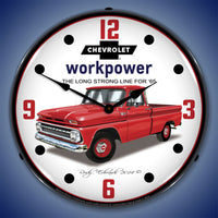 Chevrolet Workpower "The Long Strong Line for '65" 14" LED Wall Clock