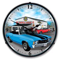 1971 Chevy Chevelle Garage 14" LED Wall Clock