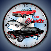 1968 Chevy Chevelle 14" LED Wall Clock