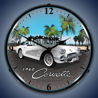 1960 Corvette 14" LED Wall Clock