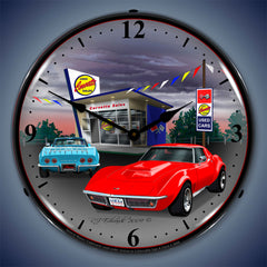 1968 Corvette 14" LED Wall Clock