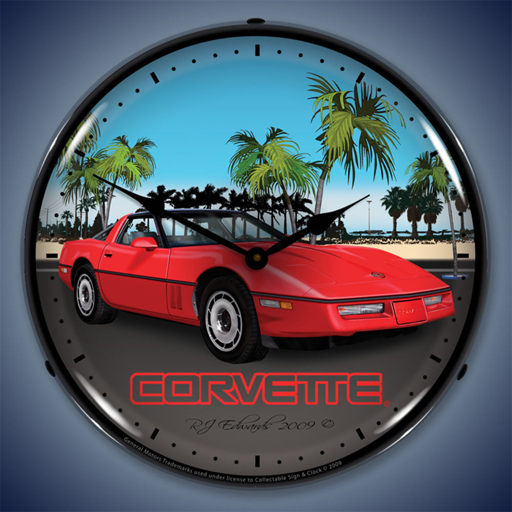 Corvette C4 14" LED Wall Clock
