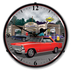 1967 Super Sport Nova Red 14" LED Wall Clock